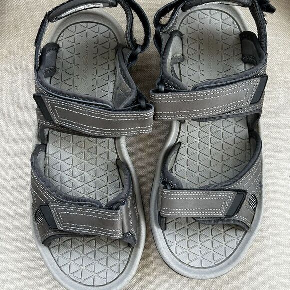 Eddie Bauer Men\'s Hank Sport River Sandals Size 10 Leather Grey Hike Comfort main image 4